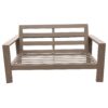 Loveseat, Wood Grained - Light Brown - Image 6