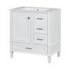 Bathroom Vanity, Modern Bathroom Cabinet With Sink Combo Set, Bathroom Storage Cabinet With A Soft Closing Door And 3 Drawers, Solid Wood Frame - White - Image 12