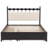 Queen Size Storage Platform Bed With 2 Big Drawers Twin Size Trundle - Espresso - Image 4