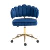 Modern Home Office Desk Chair With Adjustable Height And Swivel Wheels - Navy - Image 14