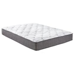 10" Queen Quilted Hybrid Mattress, Medium Firm - Black / White