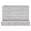 Queen Murphy Bed Elegantly Designed With Large Drawers - White - Image 11