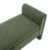 Modern Teddy Bed End Bench With Arms And Storage, Upholstered Large Foot Rest Stool, Comfy Window Vanity Bench For Living Room, Dorm, Coffee Table, Teddy - Olive Green - Image 8