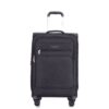 5 Piece Set (18/23/27/Travelbag /Toiletry Bag), Softshell Suitcase Spinner Wheels Terylene Polyester Luggage Sets Carry On Suitcase Luggage Lightweight Durable Suitcase - Black - Image 11