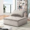 Anna - Armless Lounge Chair - Light Gray - Image 5
