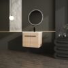Bathroom Vanity Set With Resin Countertop Sink, 2 Doors - Oak - Image 2