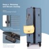 3 Piece Luggage Sets Lightweight Suitcase With Two Hooks, Spinner Wheels, Tsa Lock, (20/24/28) - Blue - Image 7