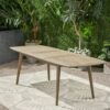 Placidity - Outdoor Expandable Dining Table With Slatted Tabletop And Tapered Legs - Gray - Image 9