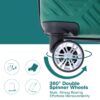 2 Piece Luggage Sets Lightweight Suitcase, Spinner Wheels, (20/14) - Dark Green - Image 8