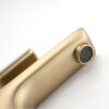 Modern Single Handle Lavatory Basin Sink Faucet With Aerated Stream - Brushed Gold - Image 4
