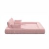 Human Dog Bed, Lazy Sofa Couch, Multifunctional Foldable Sofa Bed, 3 In 1 Teddy Fabric Sleeper Sofa Bed For Living Room Guest Bed, Playroom - Pink - Image 21