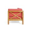 Brava - X Back Right Corner Bench - Red - Image 5