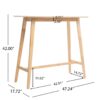 Bar Height Dining Table With Splayed Legs And Elongated Rectangular Top - Natural - Image 3