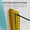 Frameless Shower Doors For Bathtub, 1 / 4" SGCC Tempered Glass - Brushed Gold - Image 4