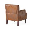 Vitality - Club Chair With Button Tufted Diamond Stitching And Turned Legs - Brown - Image 6
