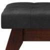 Draper - Mid Century Tufted Ottoman Bench - Distressed Black - Image 5