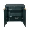 Hollow Carved 2 Door Accent Cabinet With Adjustable Shelf, Sideboard Buffet For Entryway, Living Room Or Bedroom - Blackish Green - Image 5