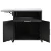 Versatile Outdoor Cabinet With Folding & Expandable Work Surfaces, Ample Storage Space, And Lockable Wheels - Matte Black - Image 11