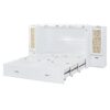 Full Size Murphy Wall Bed With Drawer And Rattan Decoration - White - Image 11