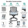 Dining Swivel Chair (Set of 2) - Light Blue - Image 8