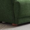Larisa - Mid-Century Modern Linen Sofa - Dark Green - Image 7