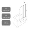 Aluminium Alloy Shower Doors For Bathtub - Brushed Nickel - Image 12