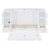Full Size Murphy Bed With Drawers, Cabinets And USB Ports - White - Image 11