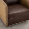 Swivel Barrel Chair, Comfy Round Accent Sofa Chair For Living Room, 360 Degree Swivel - Brown - Image 11