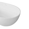 66.9" x 34" x 21.7" Freestanding Solid Surface Soaking Bathtub For Bathroom - Matte White - Image 7