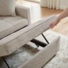 3 In 1 Convertible Sleeper Sofa Bed, Modern Fabric Loveseat Futon Sofa Couch Pullout Bed, Small Love Seat Lounge Sofa Reclining Backrest, Pillows, Pockets, Home Furniture For Living Room - Beige - Image 7