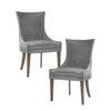 Elegant Design Comfortable Seating Dining Side Chair (Set of 2) - Dark Gray - Image 4