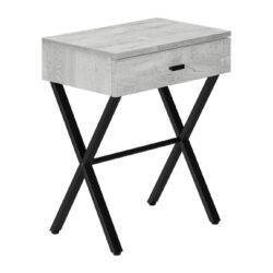Accent Side Table, 1 Storage Drawer, Contemporary And Modern - Gray