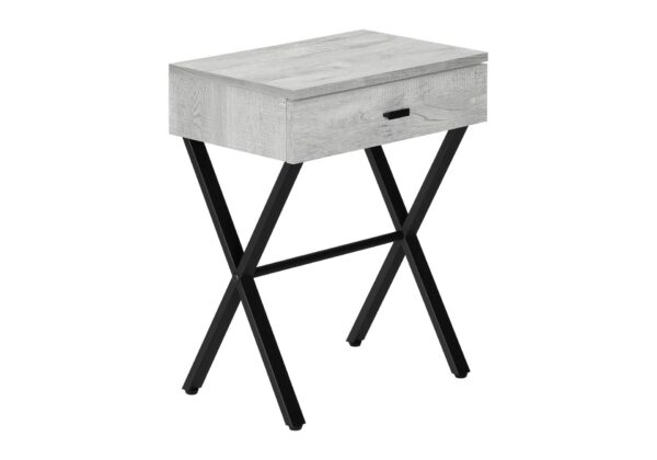 Accent Side Table, 1 Storage Drawer, Contemporary And Modern - Gray