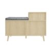 2 Door Shoe Cabinet With 1 Drawer, Freestanding Modern Shoe Storage Cabinet, For Entryway - Natural - Image 10