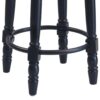 360° Swivel Wooden Barstools, 26" Counter Height (Set of 2) With Fabric Upholstered Seat - Black - Image 5