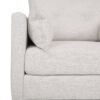 Contemporary Fabric Club Chair With Birch Wood Legs - Beige - Image 12