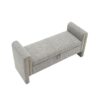 Modern Teddy Bed End Bench With Arms And Storage, Upholstered Large Foot Rest Stool, Comfy Window Vanity Bench For Living Room, Dorm, Coffee Table, Teddy - Gray - Image 7