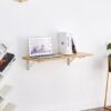 Laundry Room Folding Table Wall Mounted Folding Table, Fold Down Desk, Workbench, Addition To Garage & Shed - Burly Wood - Image 2
