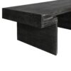 American Vintage Industrial Coffee Table, Premium Reclaimed Wood Texture, Double Tier Structure - Antique Black - Image 11