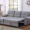Kipling - Reversible Sleeper Sectional Sofa Chaise - Gray - Image 10