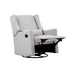 Pronto - Swivel Glider Recliner With Pillow - Blanco - Image 3
