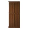 4 Door Cabinet With 1 Drawer, With 4 Adjustable Inner Shelves, Storage Cabinet - Walnut - Image 9