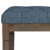 Waverly - Tufted Ottoman Bench - Denim Blue - Image 4