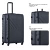 3 Piece Luggage Sets, Lightweight Suitcase With Two Hooks, Spinner Wheels, Tsa Lock, (20/24/28) - Black - Image 6