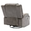 360° Swivel And Rocking Home Theater Recliner Manual Recliner Chair With A Led Light Strip For Living Room - Gray - Image 18