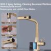 Waterfall Kitchen Faucet With Temperature Display And Pull Down Sprayer - Brushed Gold - Image 8