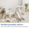 Versatile Toddler Slide With 11 - 1 Activity Center - Gray / Ivory - Image 5