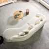 Elijah - Japandi Curvy Sectional Sofa - Beige - Image 10