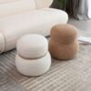 Snowman Stool With Greig Plush Cushion, Playful And Cute Design For Any Space - White - Image 8