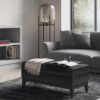 Oregon - Storage Ottoman Bench With Tray - Distressed Black - Image 8